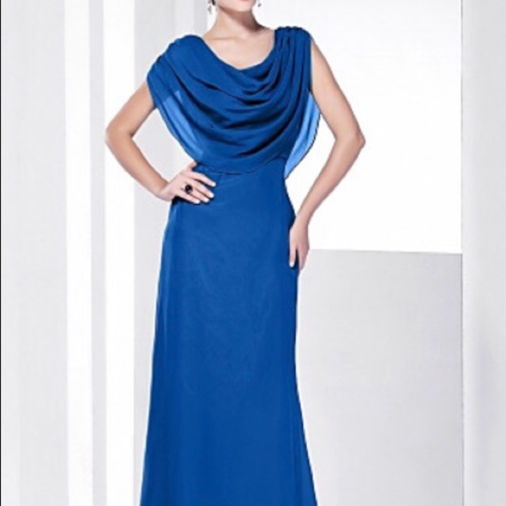 TS Couture A-Line Formal Dress Royal Blue Size 10